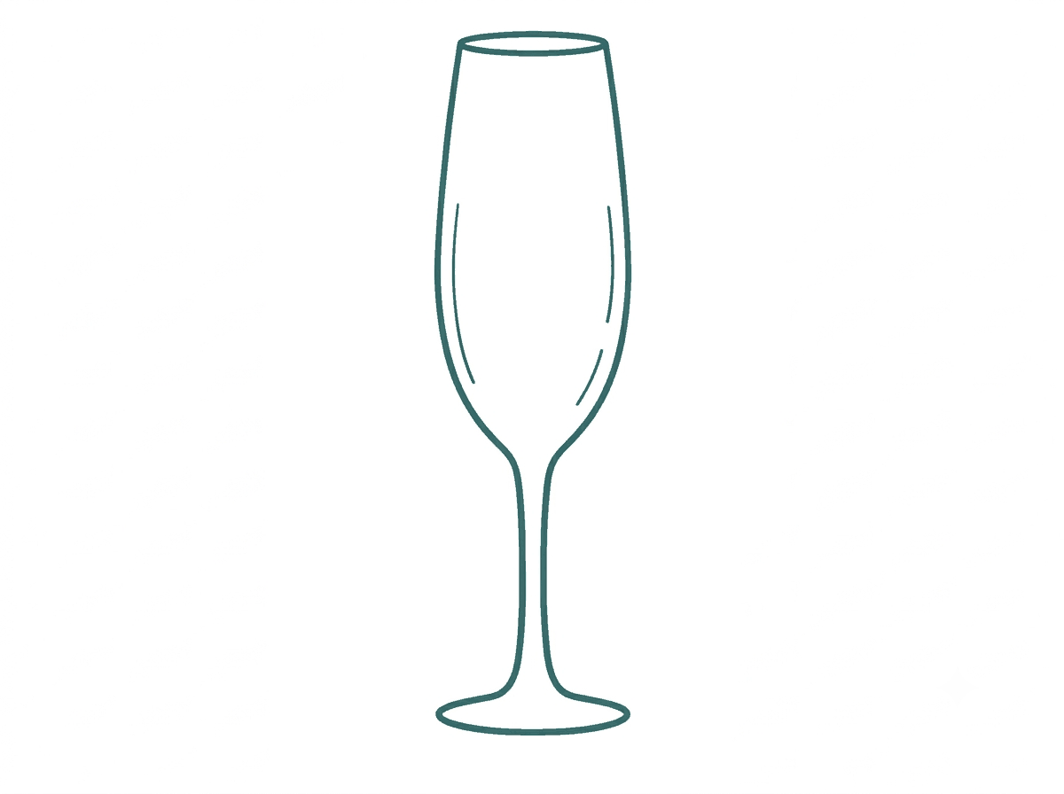 Extras – Sektglas-Illustration